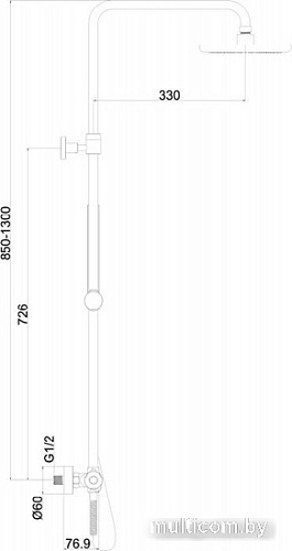 Душевая система Maxonor Pure Life PL2487-7