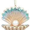 Елочная игрушка Gisela Graham Neptune's Kingdom. Ракушка с жемчужиной 15712-1 (золотистый)
