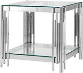 Журнальный столик Stool Group Гэтсби 55x55 EET-027 (прозрачное стекло/сталь серебристый)