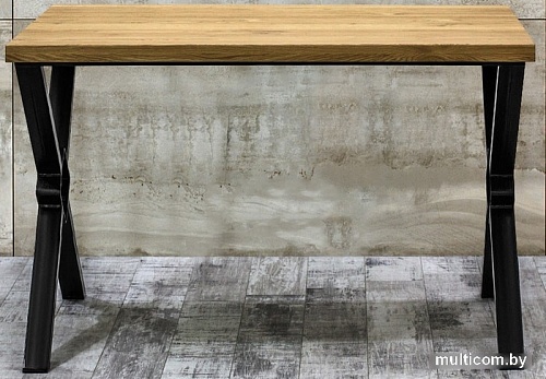 Кухонный стол Buro7 Икс-ромб 180 (классика, дуб натуральный/черный)