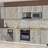 Готовая кухня Интерлиния Мила Лайт 3.0-ПМ4 (дуб серый/дуб серый/дуб бунратти)