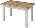 Кухонный стол Senira Кастусь 120-160x75 (береза сандал/белый)