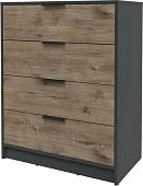 Комод Интерлиния Концепт КТ-К80 (дуб веллингтон/антрацит)