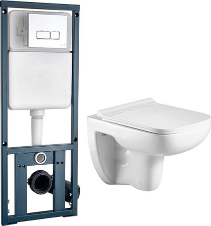 Унитаз WeltWasser Kehlbach 004 GL-WT + Marberg 410 SE (белый глянец/хром)