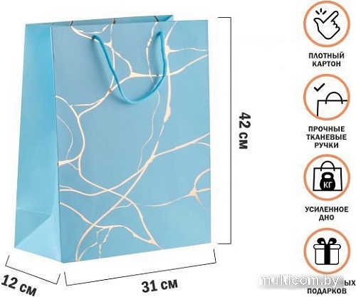 Пакет подарочный Perfecto Linea Amelia 47-322601 (голубой)
