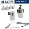 Набор аксессуаров для ванной Lauter 21TS3018 + 21TS3020 + 21TS3008 + 21TS3007 (Chrome, 4 предмета)