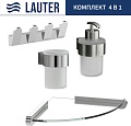Набор аксессуаров для ванной Lauter 21TS3018 + 21TS3020 + 21TS3008 + 21TS3007 (Chrome, 4 предмета)