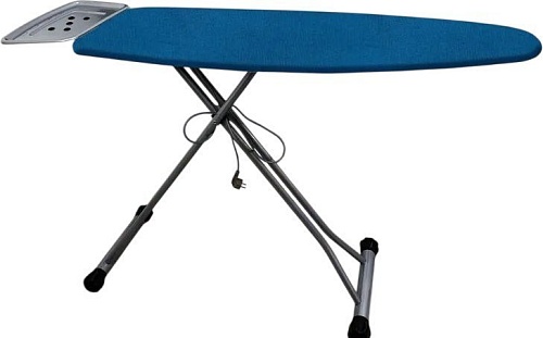 Чехол для гладильной доски Comfort Alumin С подложкой 130x50см (лен/лазурно-синий)