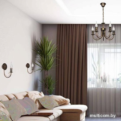 Бра Элетех Рустика 512 НББ 01-60-141 Е14 1005404266 (черный матовый/золото)