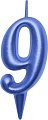Свеча для торта Мультидом Овал Цифра 9 МС5-49 (синий)