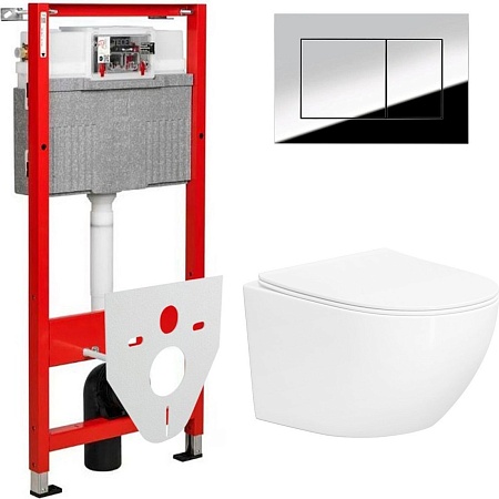 Унитаз подвесной Lauter Sulzdorf + TECE Kit 9400412 (белый с микролифтом)