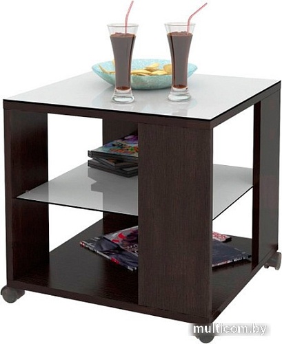 Журнальный столик Мебелик BeautyStyle 6 (венге/стекло белое)