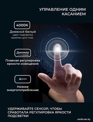 Зеркало с подсветкой eMZe Smartphone 45x77 LED.UV.SMART.45.77.AUR (золото с УФ-окантовкой и подсветкой)