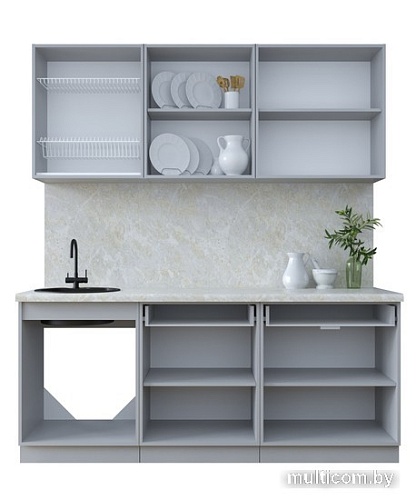 Готовая кухня Интерлиния Тренд 1.9А (мята/мята/дуб бунратти)