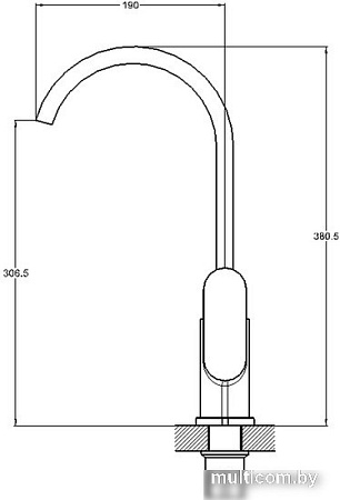 Смеситель G.Lauf NOB4-A128 (хром)