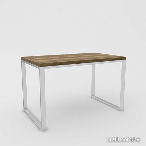 Кухонный стол Hype Mebel Чикаго 110x70 (белый/дуб галифакс олово)