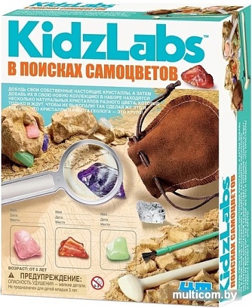 Набор для опытов 4M KidzLabs В поисках самоцветов 00-03252