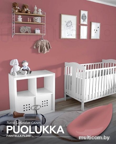 Краска Finntella Foxy Lapselli Matte Puolukka F-50-1-3-FL249 2.7 л (розовый)