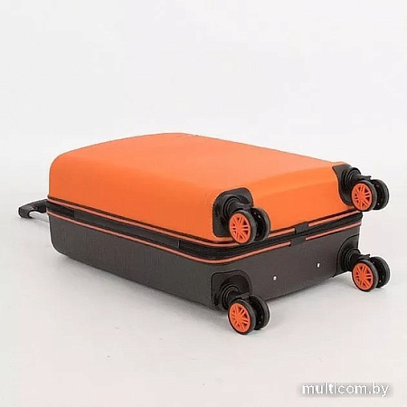 Чемодан-спиннер Grott 321-591/5-21 (оранжевый/коричневый)