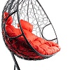 Подвесное кресло M-Group Для двоих 11450306 (серый ротанг/красная подушка)