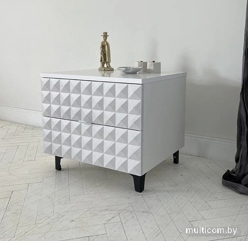 Консольный стол Shtabe Simple 7003 эко (травертин/белый/черный)