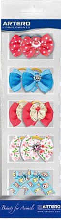 Набор резинок для папильоток Artero Bows Mixed Бантики H228