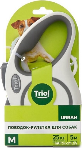 Поводок-рулетка Triol Urban 11121013 (M, 5м лента, белый)