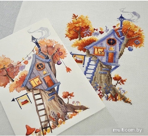 Набор для вышивания Сделай своими руками Домики на дереве. Загадочный Д-20С