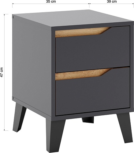 Тумба ЭлиГард Eyva 2S (графит)