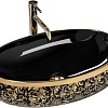 Умывальник Rea Meryl (черный/золотой)