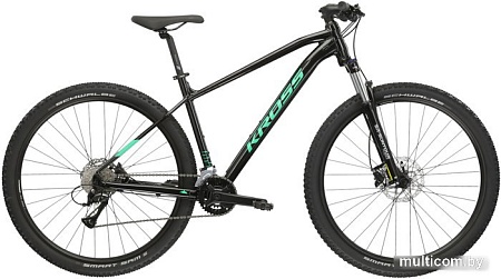 Велосипед Kross Level 1.0 29 XL/20" 2024 (черный/зеленый)