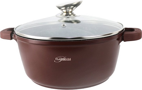 Кастрюля Platinum DAS26 (бордовый)