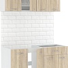 Готовая кухня Кортекс-мебель Корнелия Лира-лайт км.02458 1.1 м без столешницы (дуб сонома)
