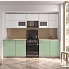 Кухня Интерлиния Мила Матте 2.7 Б (белый/мята/опал светлый)