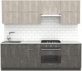 Готовая кухня S-Company Клео крафт 2.4 (железный камень/бетонный камень)