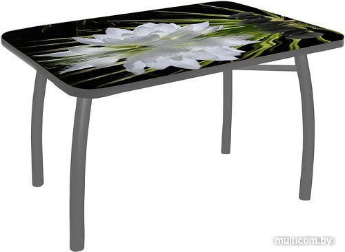 Кухонный стол Solt №146 110x70 (кромка серая/ноги усиленные/шелби-дуо серые)