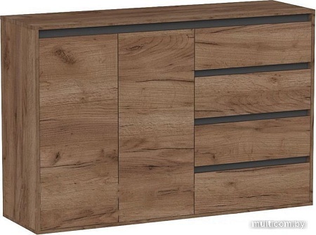 Тумба Интермебель Рио-3 Р-003 (дуб крафт табачный/графит серый)