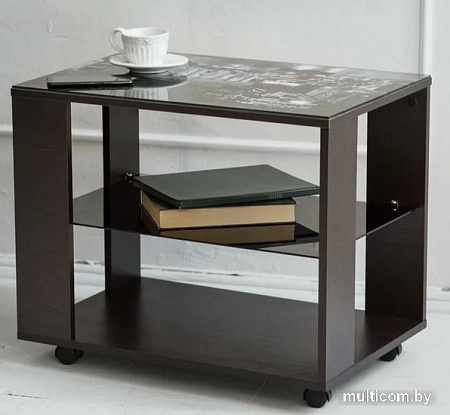 Журнальный столик Мебелик BeautyStyle 5 (венге/Luminar 129)