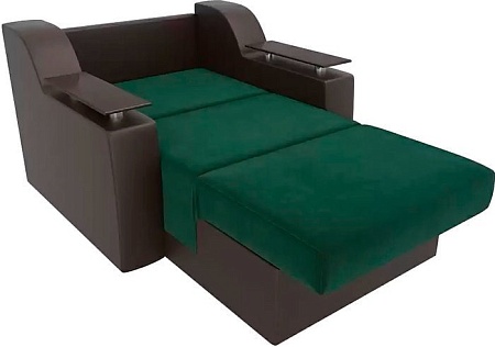 Кресло-кровать Mebelico Сенатор 105468 60 см (зеленый/коричневый)