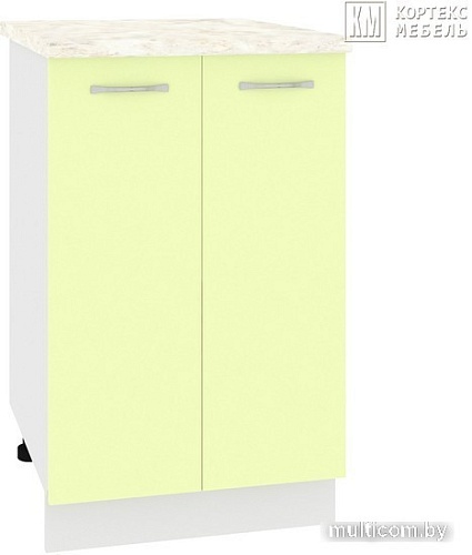 Шкаф напольный Кортекс-мебель Корнелия Лира НШ50р (салатовый/мадрид)