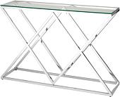 Консольный стол Stool Group Инсигния 115x30 ECST-026 (прозрачное стекло/сталь серебристый)