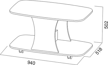 Журнальный столик SV-Мебель №8 (ясень анкор светлый)