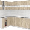 Угловая кухня Кортекс-мебель Корнелия Экстра 1.5x2.4 без столешницы (дуб сонома)
