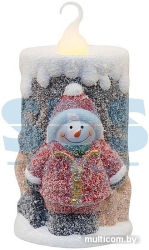 3D-фигура Neon-night Керамическая фигурка «Свечка со снеговиком» 505-016