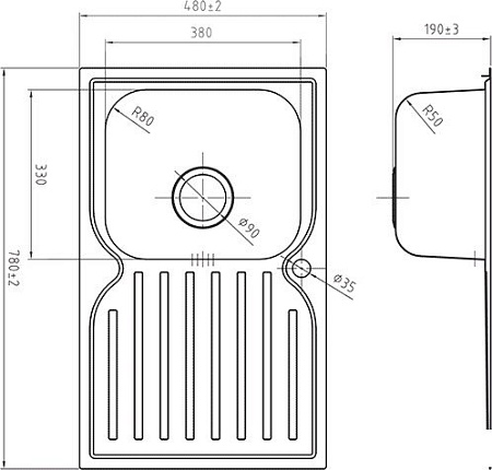 Кухонная мойка IDDIS Strit STR78SLi77