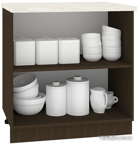 Шкаф напольный Кортекс-мебель Корнелия Ретро НШ80р (ясень белый-марсель)