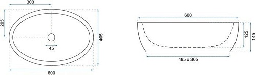Умывальник Rea Meryl (белый/золотой)