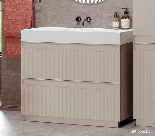 Belux Тумба под умывальник Базель Н 90-02 (180, светлый миндаль матовый)