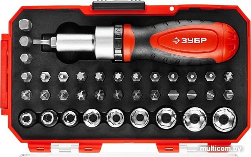 Набор торцевых головок и бит Зубр 25165-H38 (38 предметов)