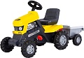 Педальная машинка Полесье Каталка-трактор с педалями Turbo с полуприцепом 89328